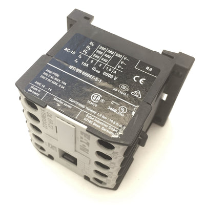 New – Open box Eaton DILER-22 XTRM10A22 Contactor Relay, 250VDC 0.5A, 600VAC 10A, 2NO, 2NC