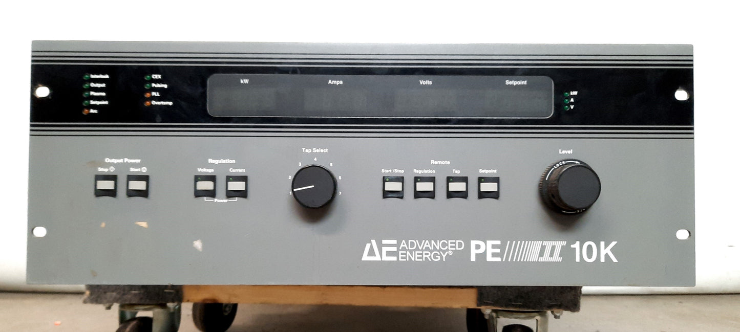 Used Advanced Energy 3157600-004 PEII Reactive Sputtering PSU 1100V 10kW 40KHz 208VAC