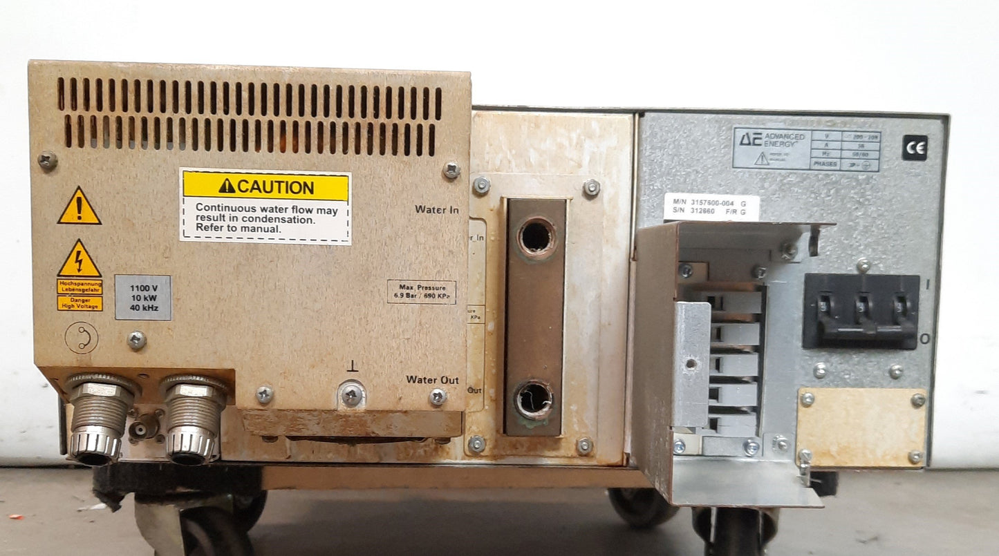 Used Advanced Energy 3157600-004 PEII Reactive Sputtering PSU 10kW 208VAC *Rust*