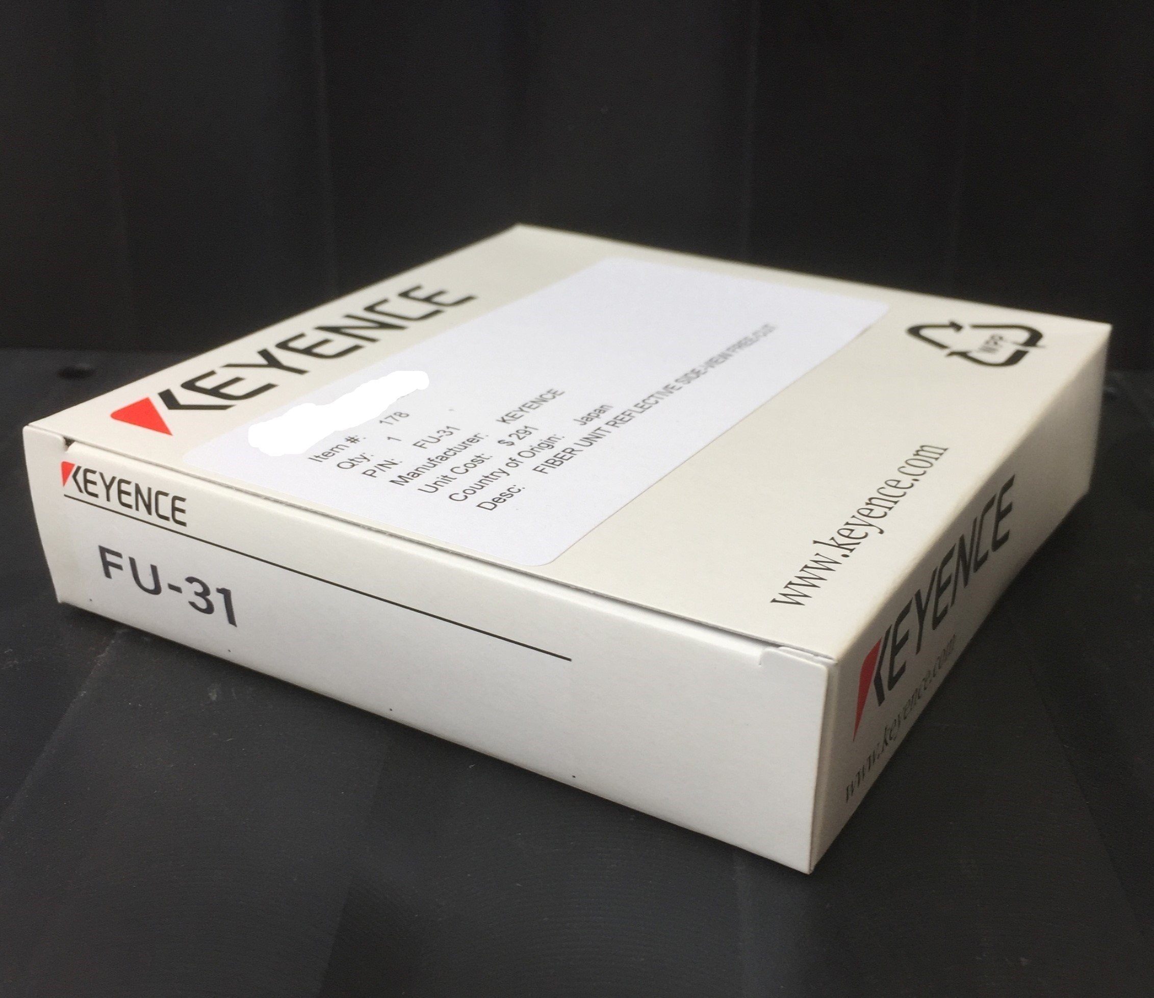 Keyence FU-31 Reflective Fiber Unit, Length: 2M, Beam Direction: Side ...