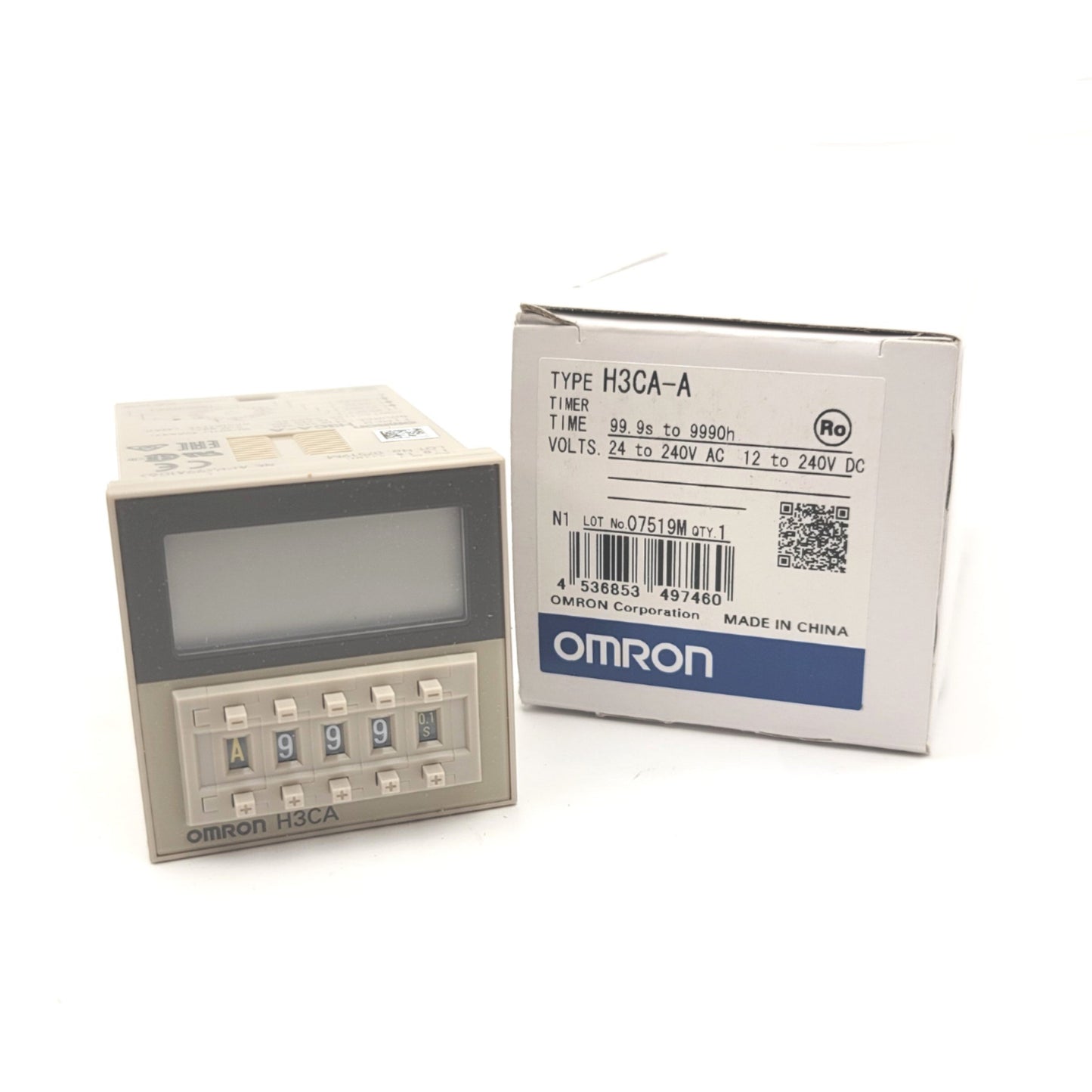 New – Open box Omron H3CA-A Solid State Timer 0.1s-9990hr, 24-240VAC/DC, Relay 250VAC 3A Max