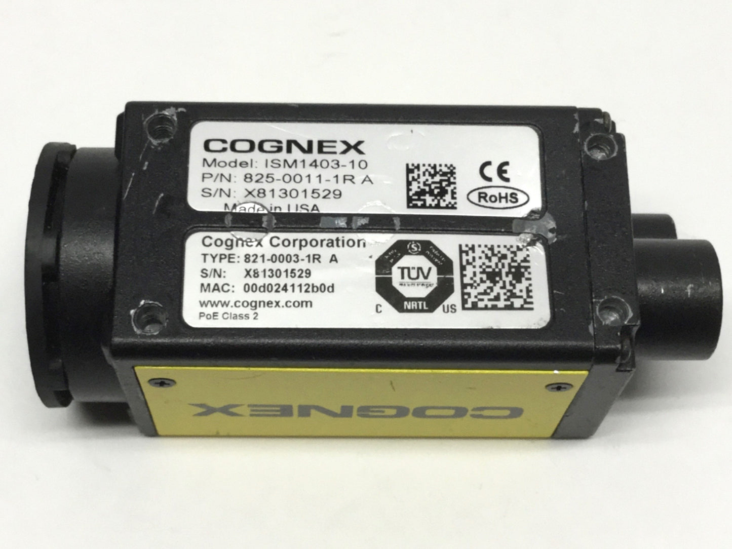Used Cognex ISM1403-10 In-Sight Micro Machine Vision Camera Sensor PoE 1600x1200