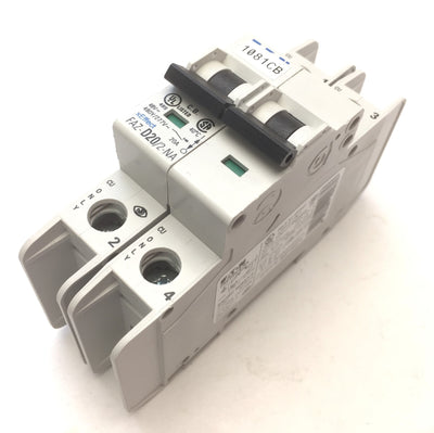 Used Eaton FAZ-D20/2-NA Miniature Circuit Breaker 2-Pole, Trip D Curve 277/480VAC 20A