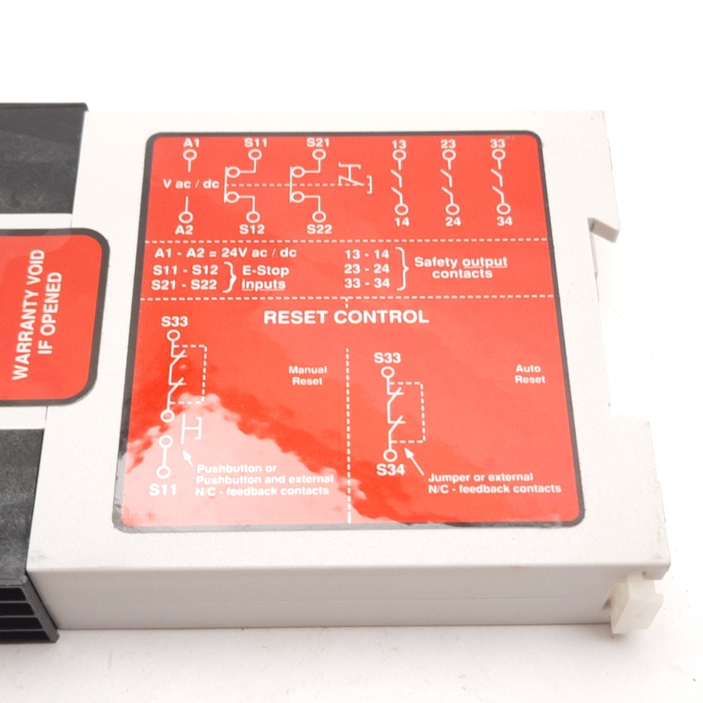 Used Banner ES-FA-9AA Emergency E-Stop Safety Relay Module 24VAC/DC, 3 N/O Contacts