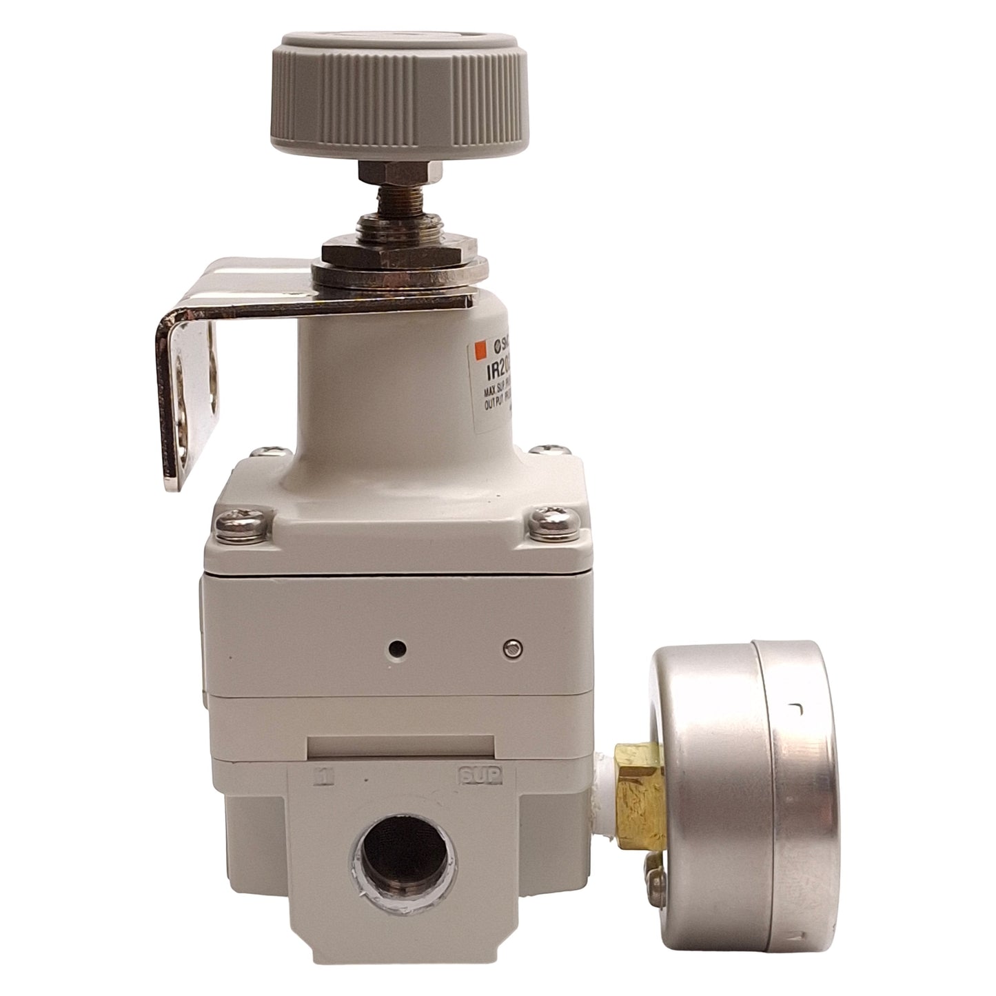 Used SMC IR2020-N02 Precision Modular Pressure Regulator, 0.7-120psi Output, 1/4" NPT
