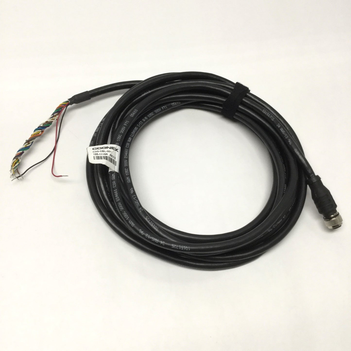 Used Cognex C3G-CBL-001 Power & I/O Breakout Cable for Checker 3G/4G Vision Sensor 5m