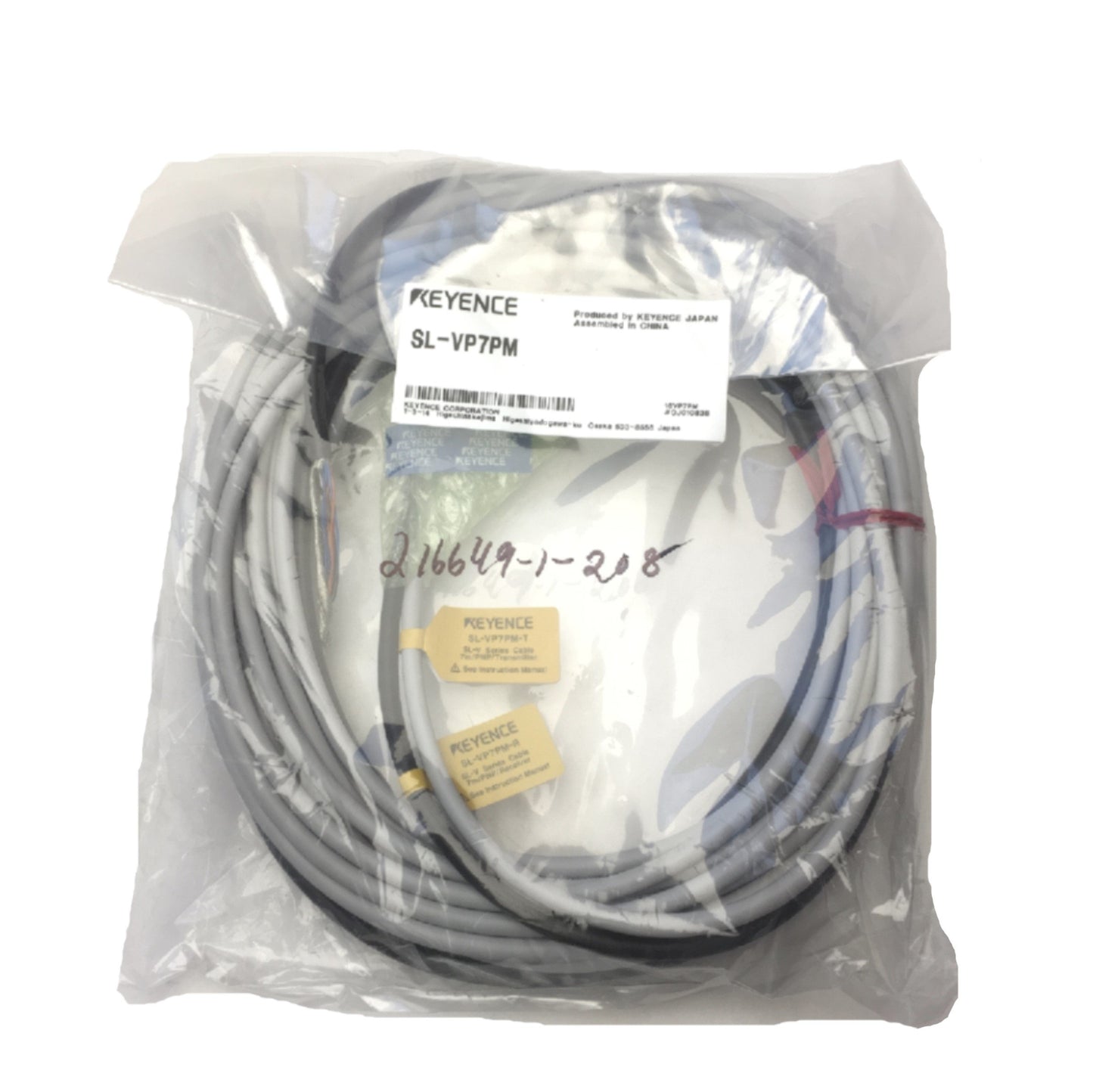 New Keyence SL-VP7PM Main Unit Connection Cable, Plug to 12-Flying Leads, PNP, 7 m