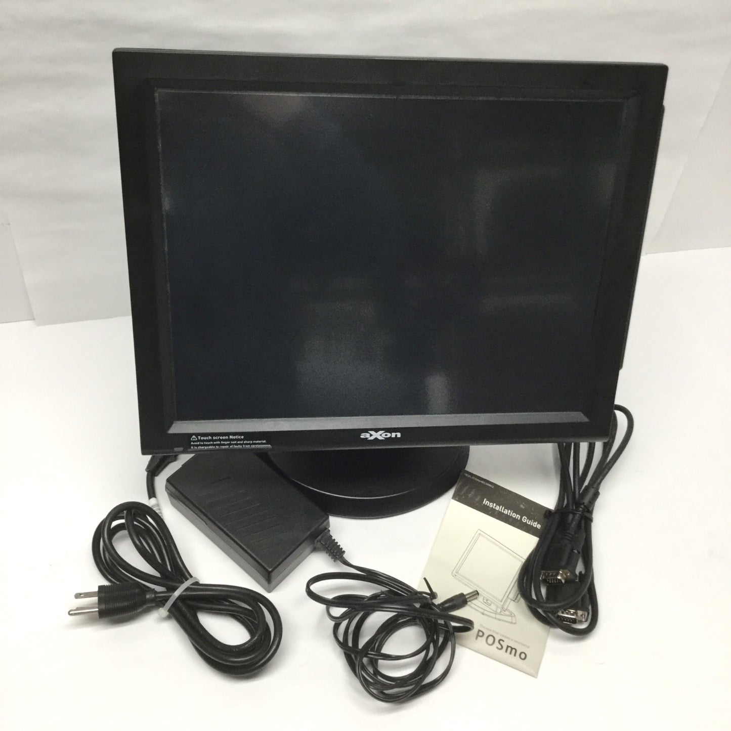 Used Axon POS System AXN-PM1-5 15" POSmo LCD Touchscreen Monitor Card Reader Display
