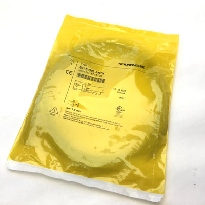 New Turck BI1.5-G08-AN7X Proximity Sensor, NPN, Distance: 1.5mm, Voltage: 10-30VDC