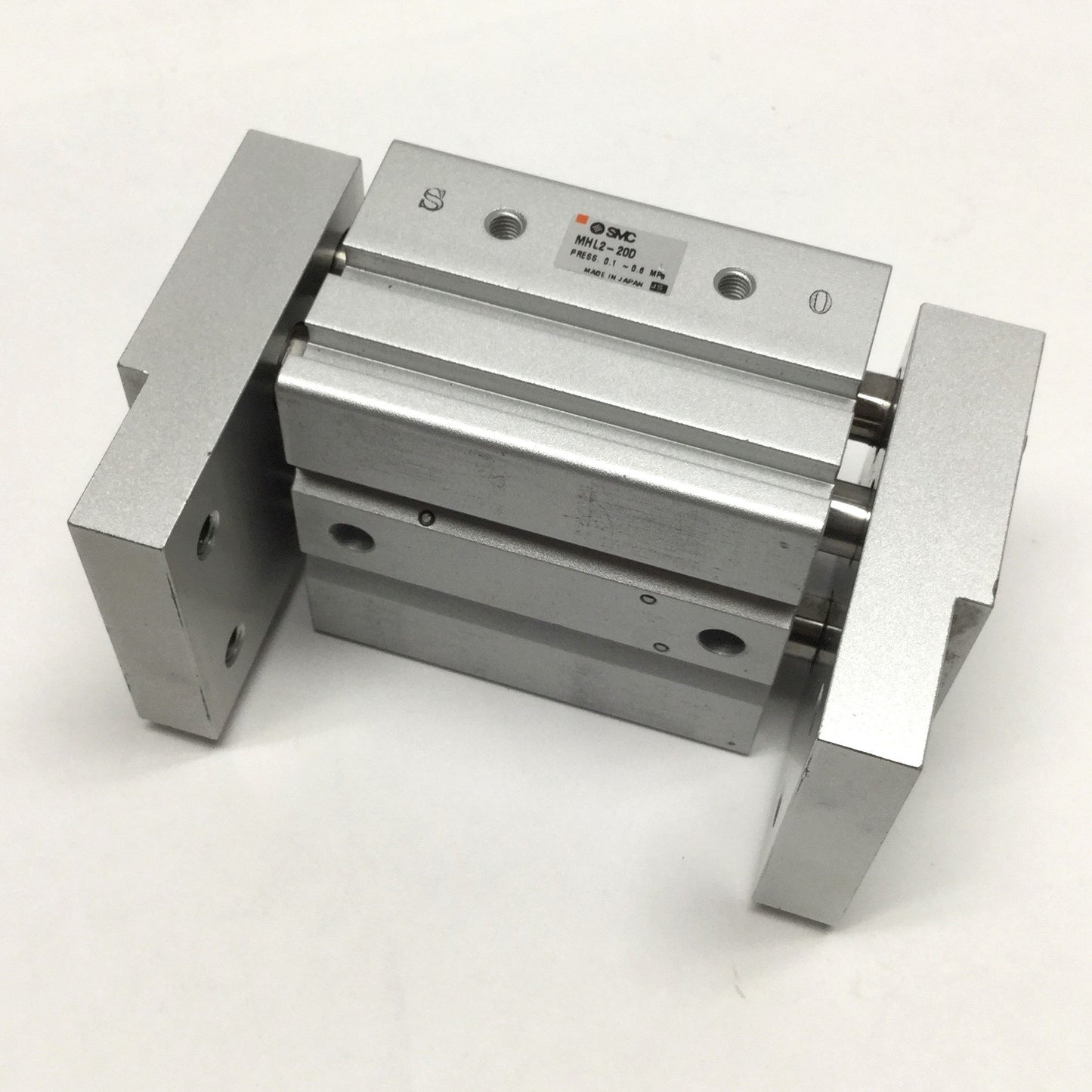 Used SMC MHL2-20D Parallel Gripper, 20mm Bore, 40mm Stroke, M5 Ports, 0.1-0.6 MPa