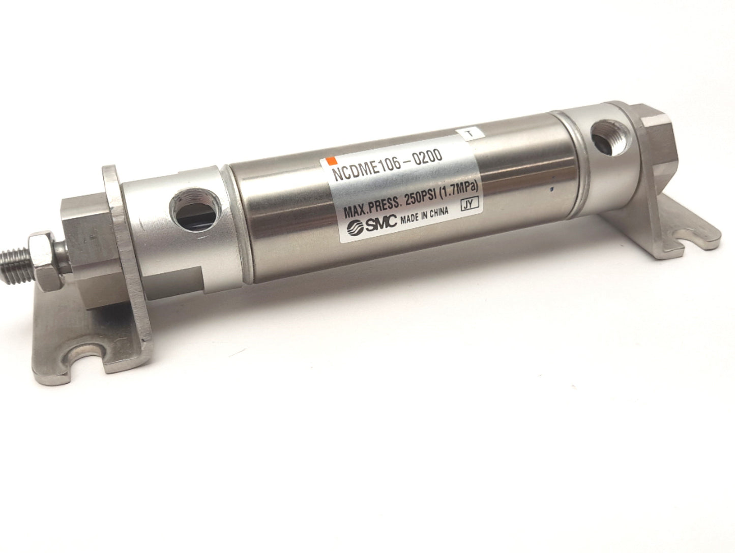 Used SMC NCDMW106-0200 Air cylinder 1-1/16" Bore 2" Stroke 1/8" Port 250 PSI