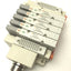 Used SMC Manifold w/ 5x SV2400-5FU Pneumatic Solenoid Valves, Coil Voltage: 24VDC