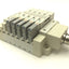 Used SMC Manifold w/ 5x SV2400-5FU Pneumatic Solenoid Valves, Coil Voltage: 24VDC