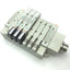 Used SMC Manifold w/ 3x SV2400-5FU Pneumatic Solenoid Valves, Coil Voltage: 24VDC