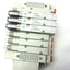 Used SMC Manifold w/ 3x SV2400-5FU Pneumatic Solenoid Valves, Coil Voltage: 24VDC