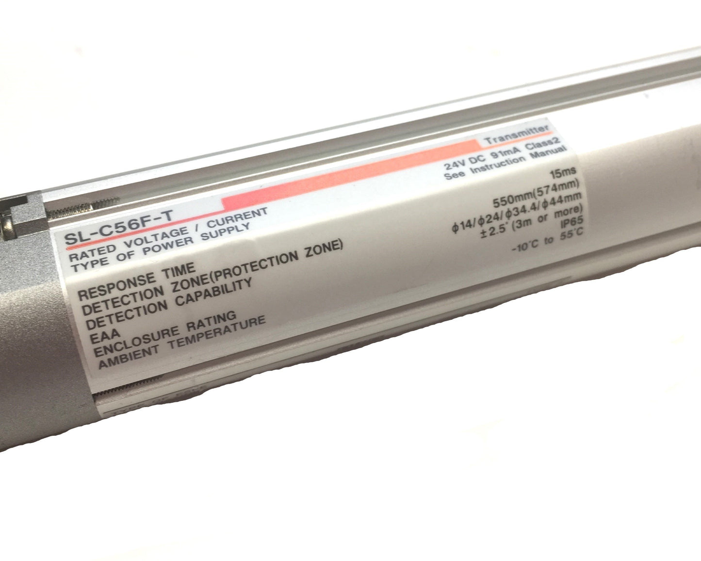 Used Keyence SL-C56F-T Light Curtain Transmitter, 24VDC, 15ms, Detection Zone: 550 mm