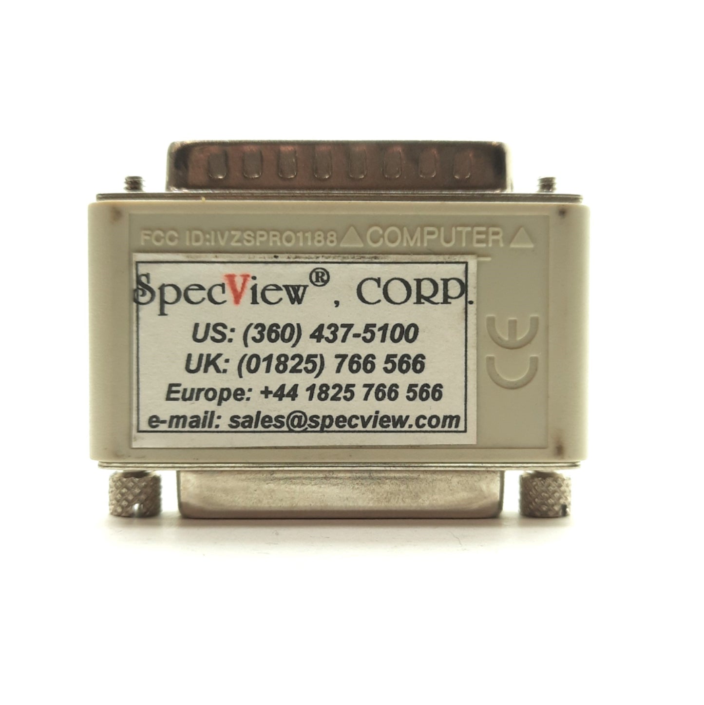 Used SpecView SV32/MINI 1 Ver. 2 754 Data Logging & Control Software w/Parallel HASP