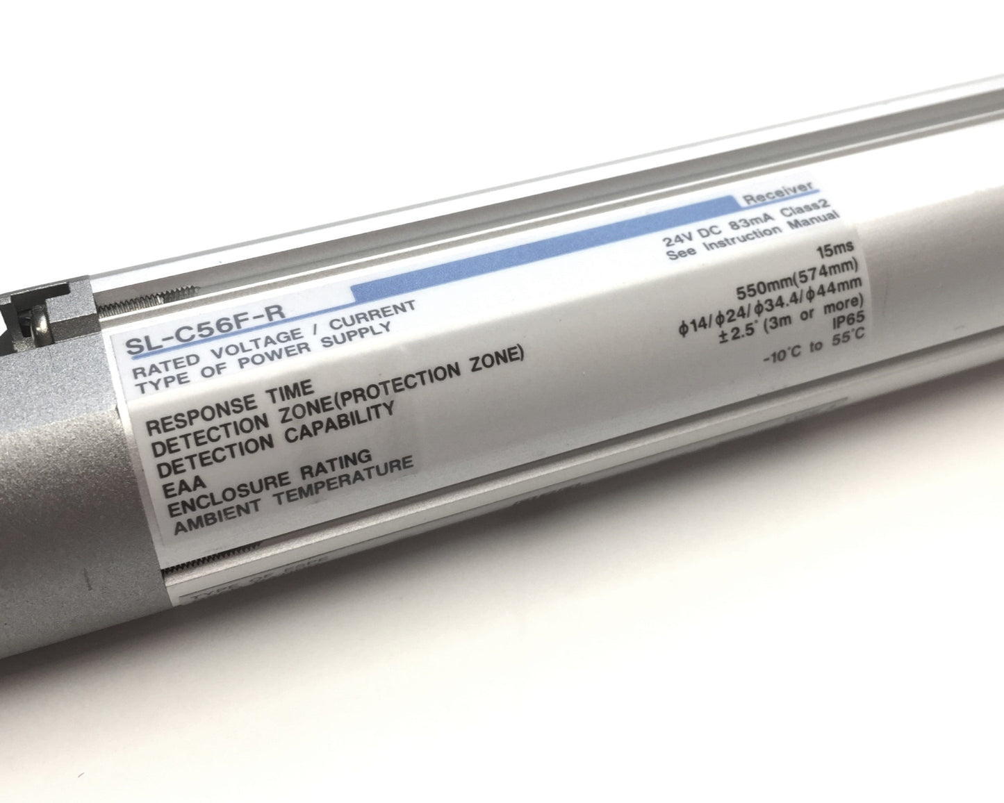 Used Keyence SL-C56F-R Light Curtain Receiver, 24VDC, 15ms, Detection Zone: 550 mm