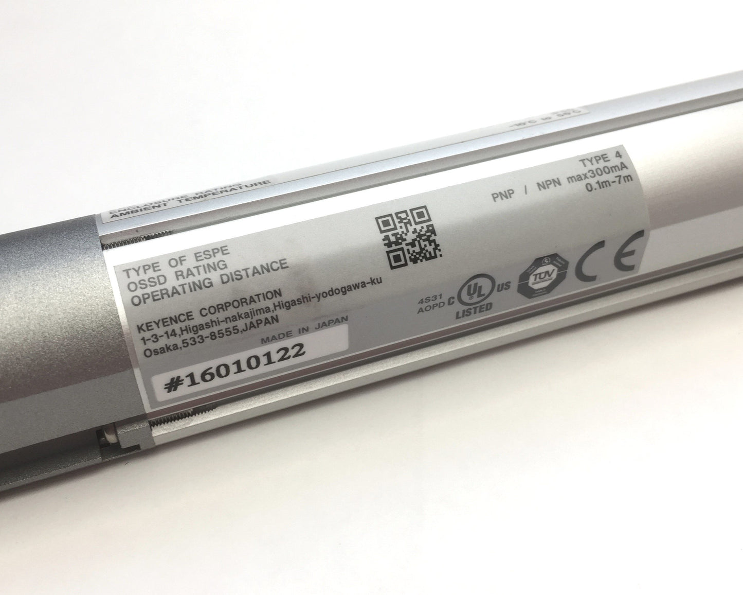 Used Keyence SL-C56F-R Light Curtain Receiver, 24VDC, 15ms, Detection Zone: 550 mm