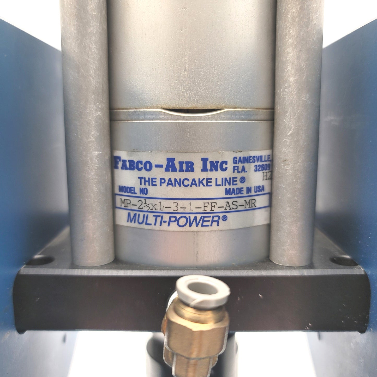 Used Fabco-Air MP-2½x1-3-1-FF-AS-MR Pneumatic Press 1" Stroke, 1-3/4" Throat, 828lbs