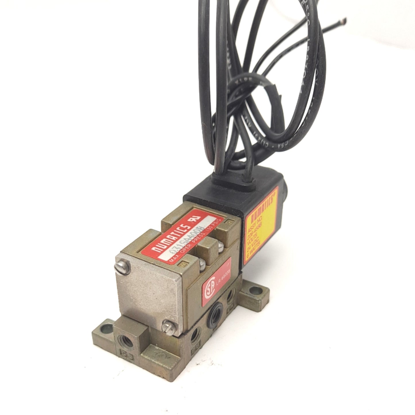 Used Numatics 031SA400B Pneumatic Solenoid Valve 150 PSI 24 VDC 6 W 10-32