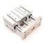 Used SMC MGPL63TF-50 Guided Cylinder, Bore: 63mm, Stroke: 50mm, Ports: G1/4, 1.0MPa
