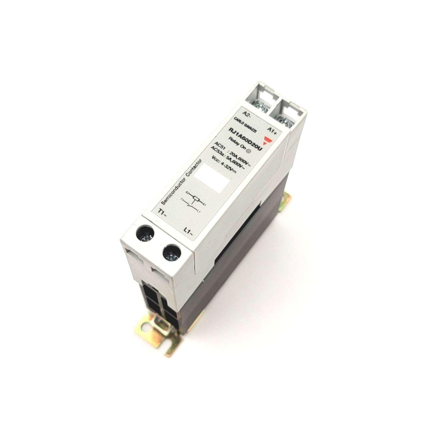 Used Carlo Gavazzi Rj1A60D20U Solid State Contactor With Heatsink 4-32VDC, 600VAC 20A