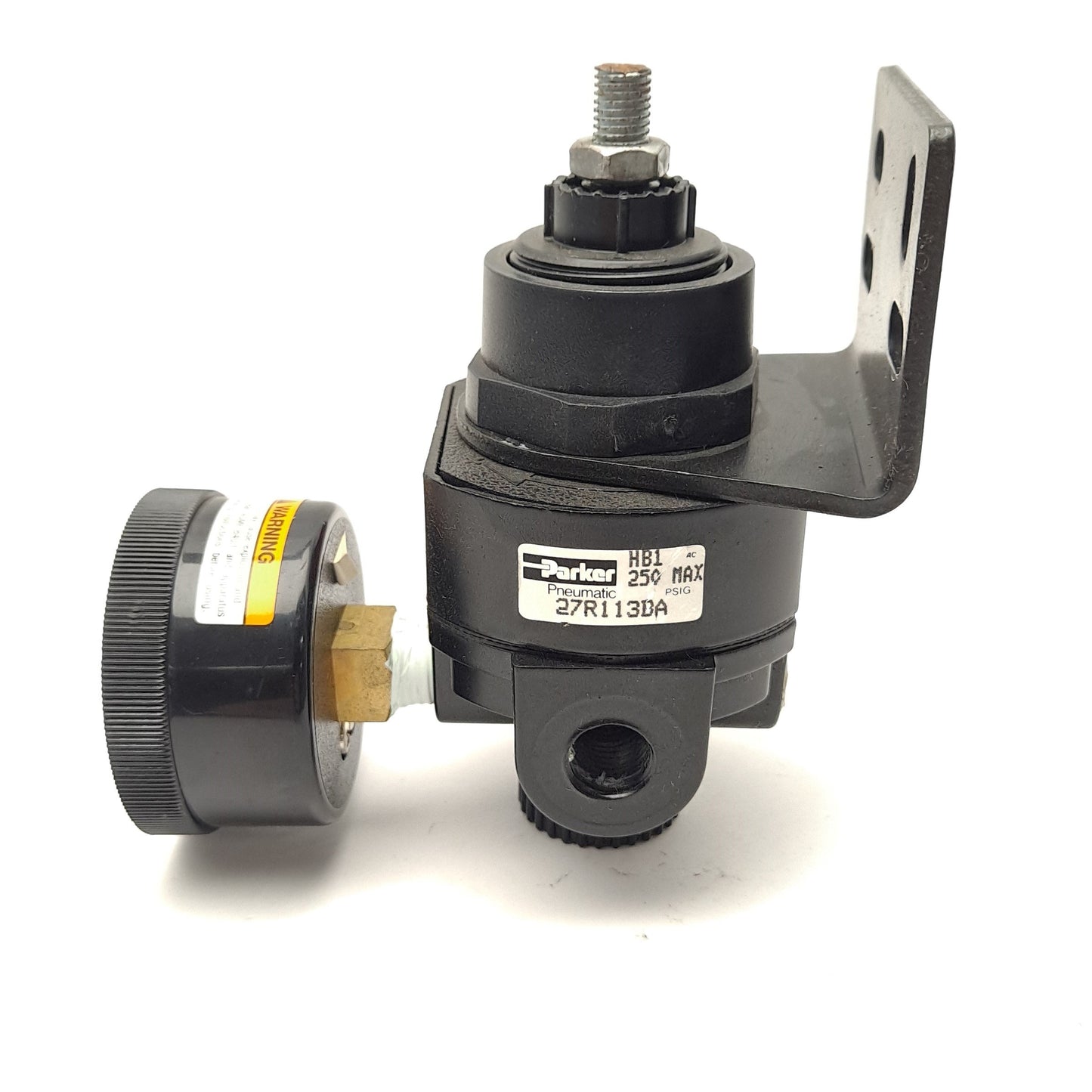 Used Parker 27R113BA Air Pressure Regulator 1/4 NPT 250 PSI With Gauge
