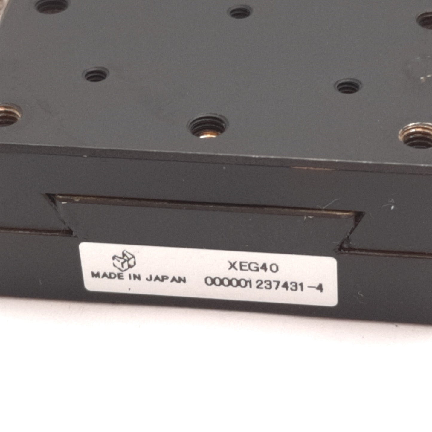Used Misumi XEG40 Dovetail X-Axis Stage, Manual, Travel: +/-7mm (14mm), 40mm x 40mm