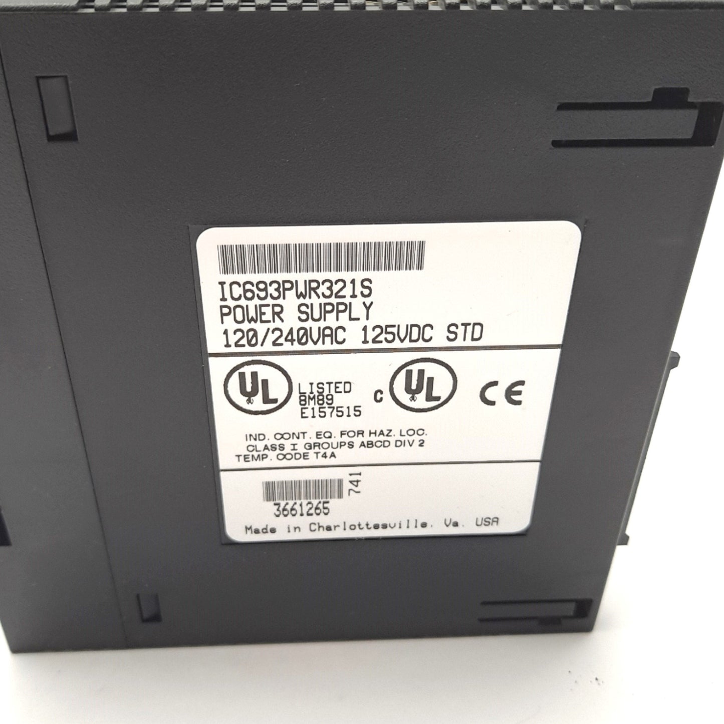 Used GE Fanuc IC693PWR321S Power Supply Input 100-240VAC 50/60 HZ 90 VA