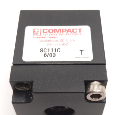Used Compact SC111C Pneumatic 1C Collet Closer, Ports 1/8" NPT, Pressure 250psi