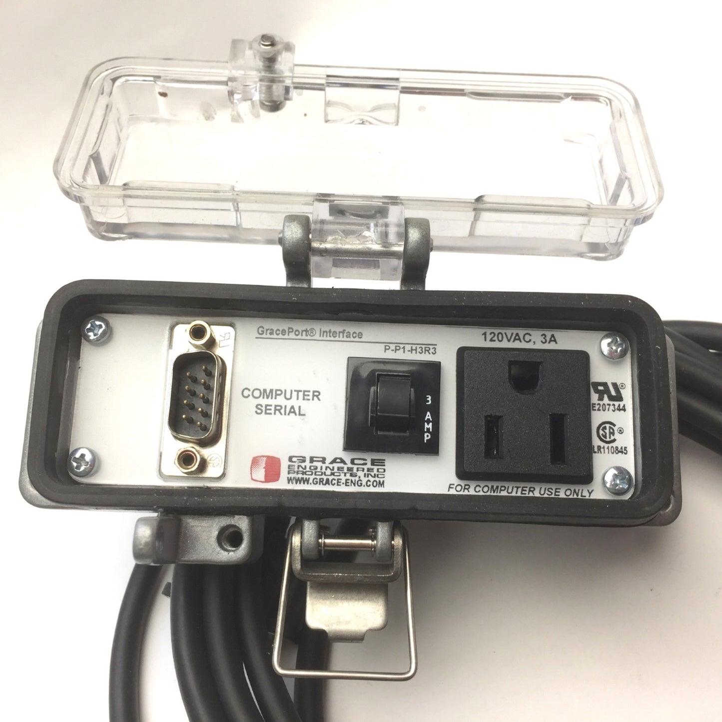New – Open box Grace P-P1-H3R3 Enclosure Data Interface Port, Receptacle, DB9, Aluminum NEMA 12