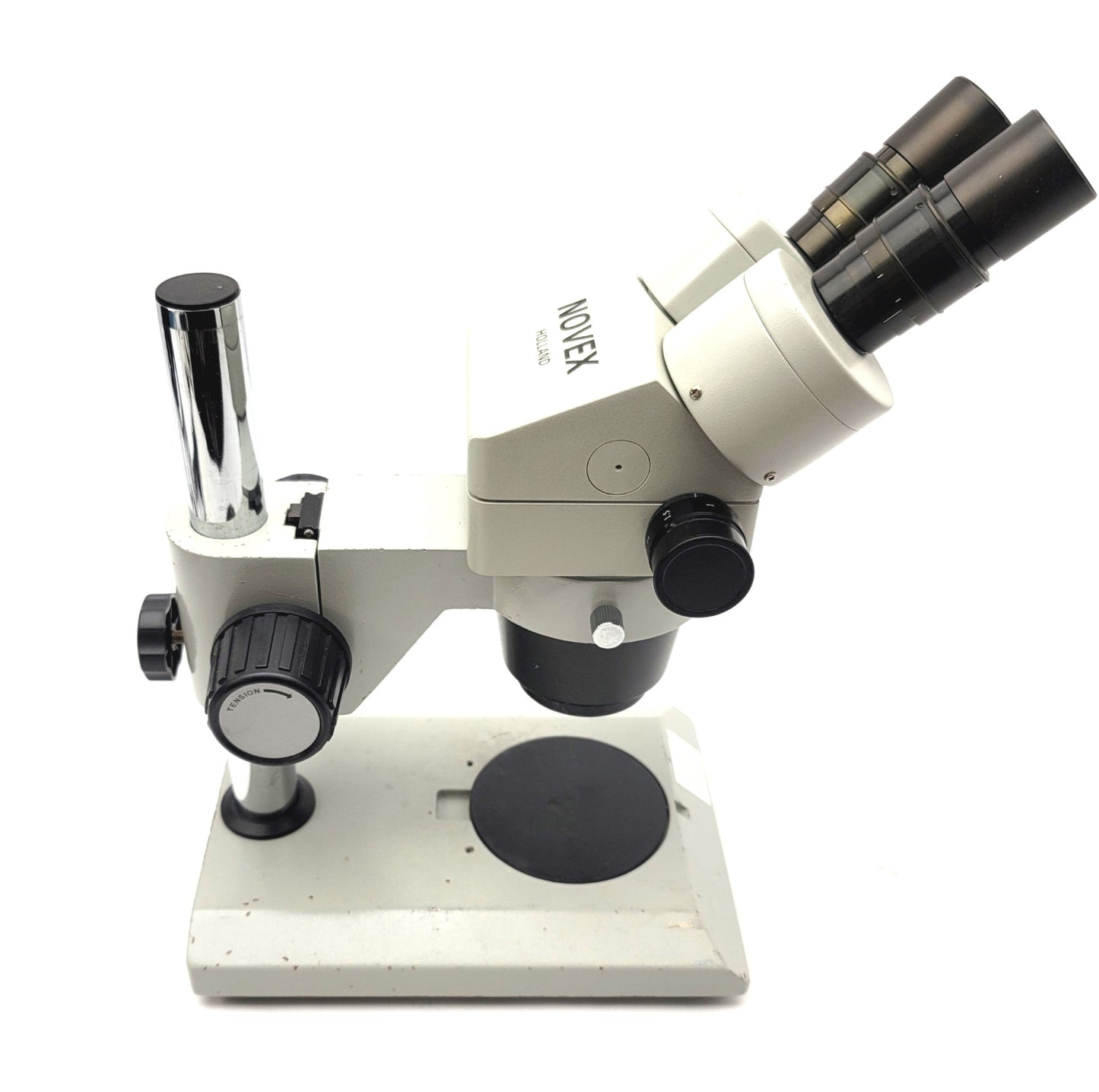 Used NOVEX RZB-PL Binocular Zoom Stereo Microscope With Base 6.5x To 45x Zoom, 90mmWD