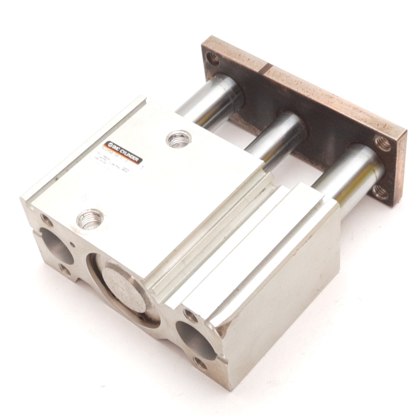 Used SMC MGQM50-50-XC18 Guided Cylinder, Ø50mm Bore, 50mm Stroke, *Dented/Rust*