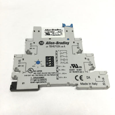 Used Allen Bradley 700-HLF1U24 Control Timer/Relay Terminal Block, 0.1s to 6h, 24V