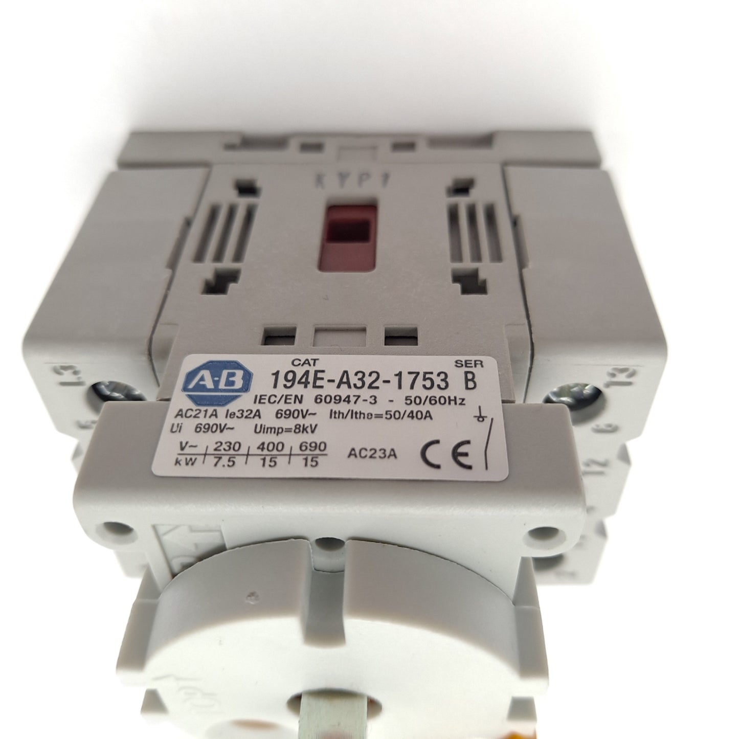 Used Allen Bradley 194E-A32-1753 B Load Disconnect Switch Rated 32A 600 VAC 3 Pole