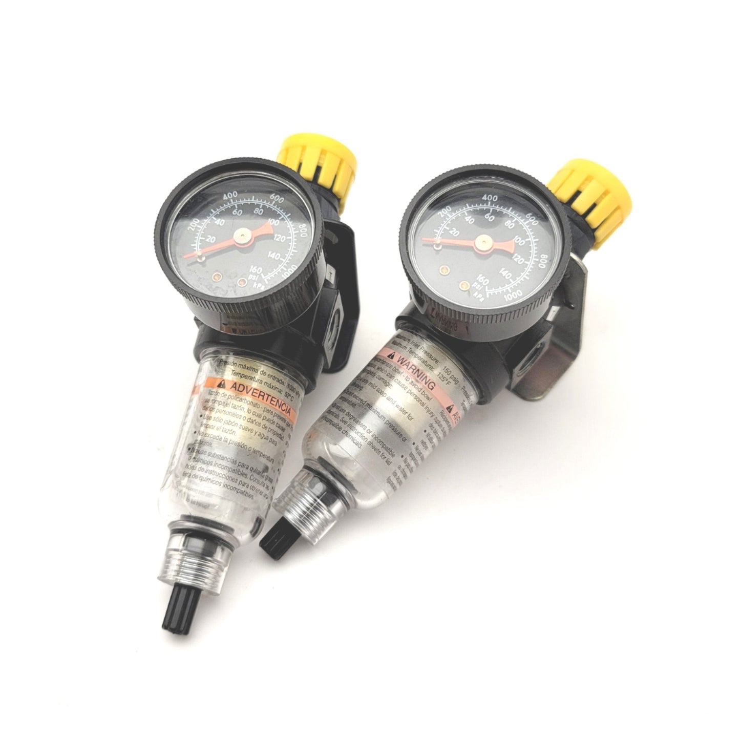 Used Lot Of 2 Speedaire 4Z030C Pneumatic Filter Regulators Output: 0-125psi, 1/4"NPT