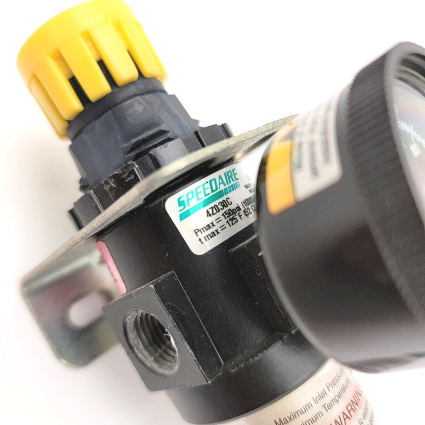 Used Lot Of 2 Speedaire 4Z030C Pneumatic Filter Regulators Output: 0-125psi, 1/4"NPT