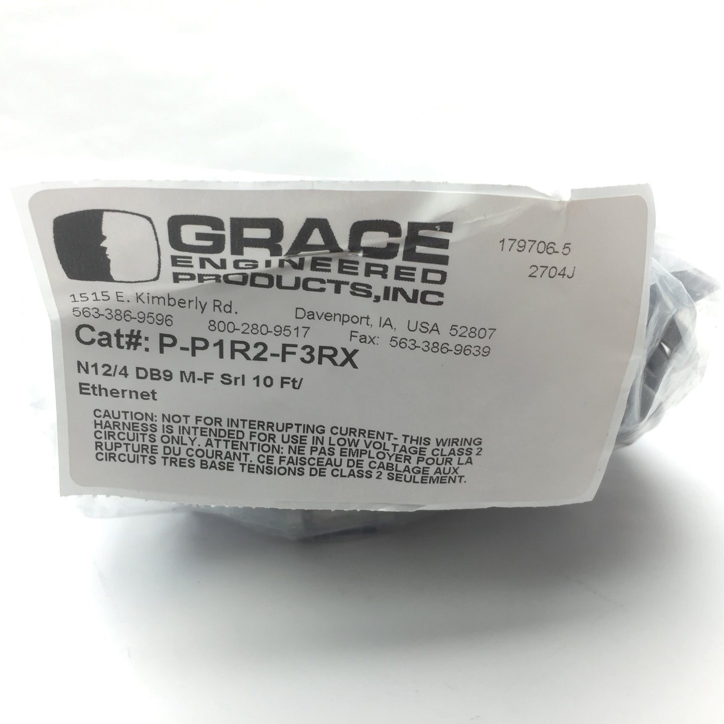 New – Open box Grace P-P1R2-F3RX Enclosure Panel Interface Connector DB9 Serial RJ45, UL Type 4