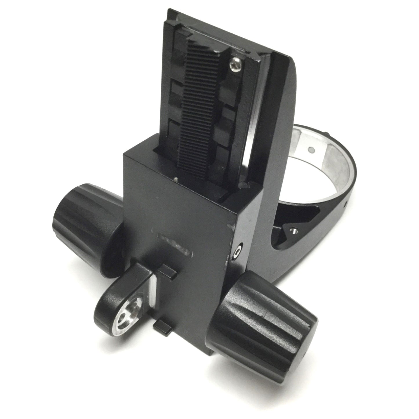 Used Leica 10450174 Adjustable Stereo-Microscope Focus Arm Mount 94mm Travel, 76mm ID