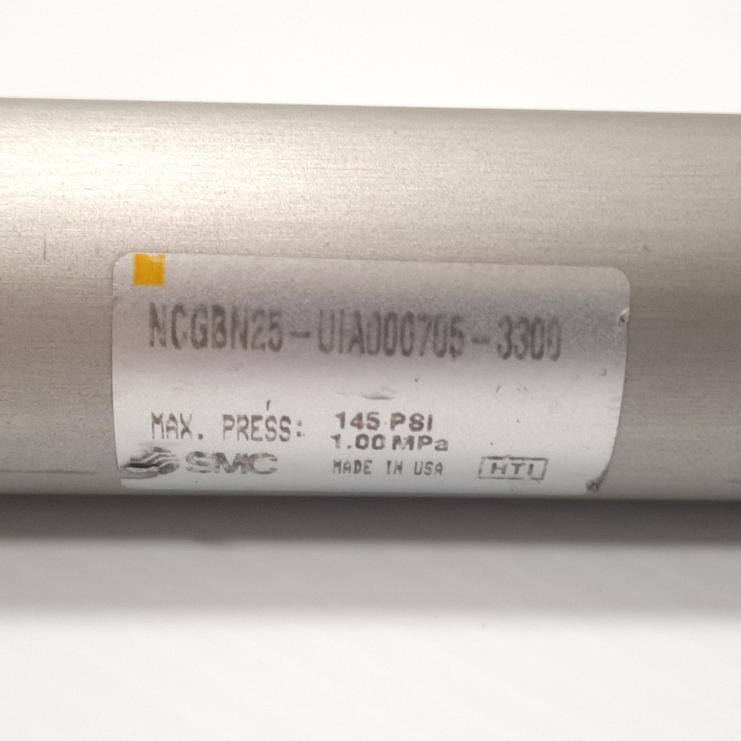 Used SMC NCGBN25-UIA000705-3300 Air Cylinder, Bore: 1", Stroke: 33", 1/8" NPT