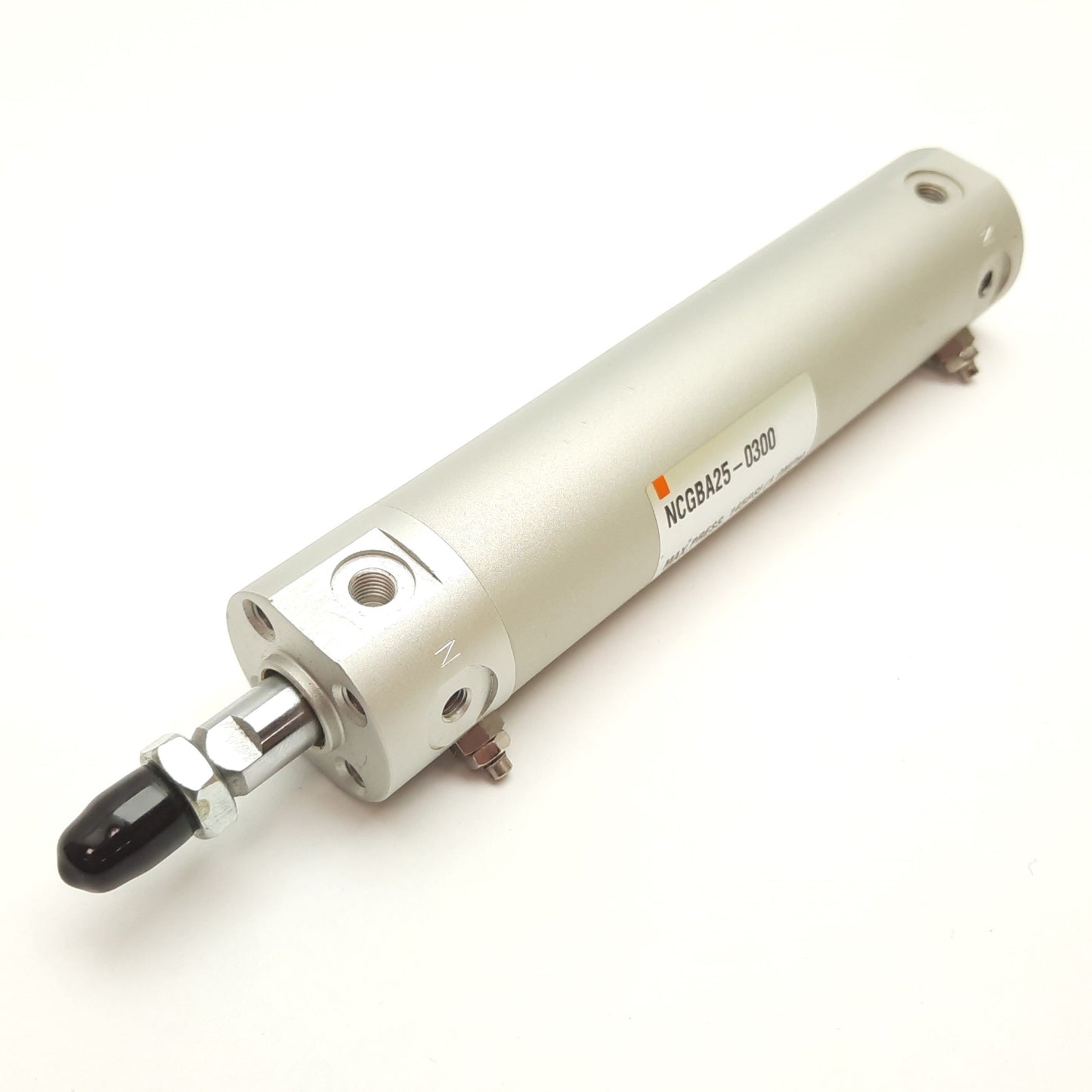 Used SMC NCGBA25-0300 Pneumatic Cylinder, Bore: 1", Stroke: 3", Ports: 10-32