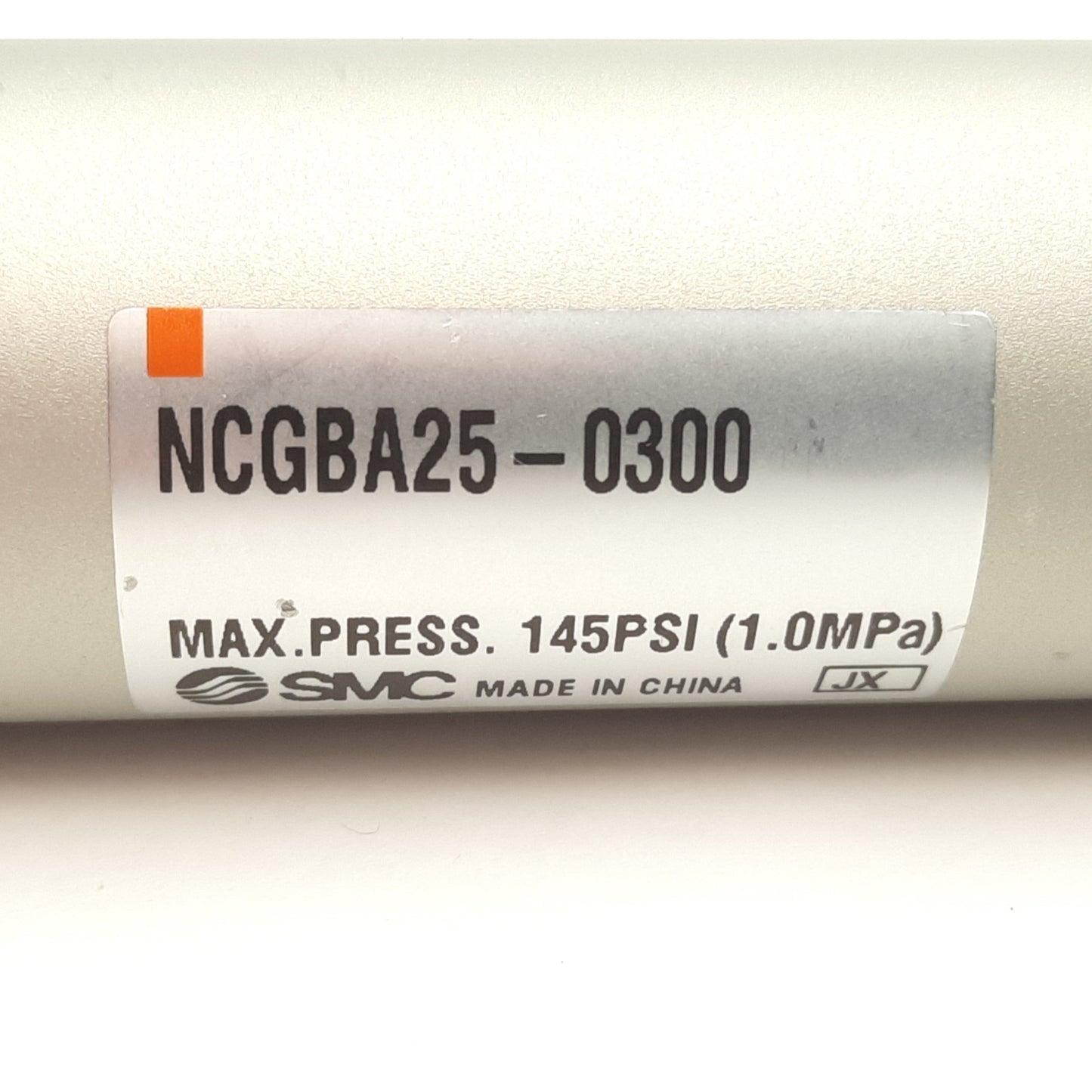 Used SMC NCGBA25-0300 Pneumatic Cylinder, Bore: 1", Stroke: 3", Ports: 10-32