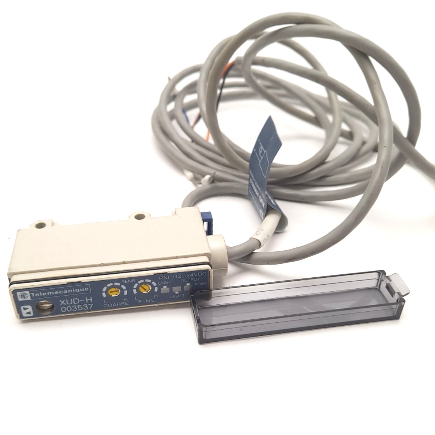 Used Telemecanique XUD-H003537 Photoelectric Fiber Optic Sensor /Amp. 12-24 VDC