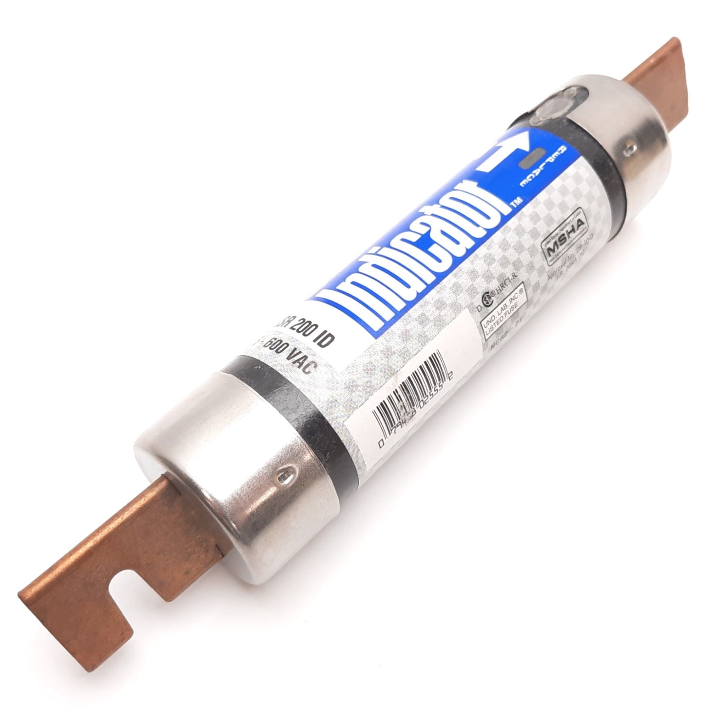 Used Littelfuse FLSR 200 ID Indicator Fuse, Time Delay Dual Element, 75-600VAC 200A