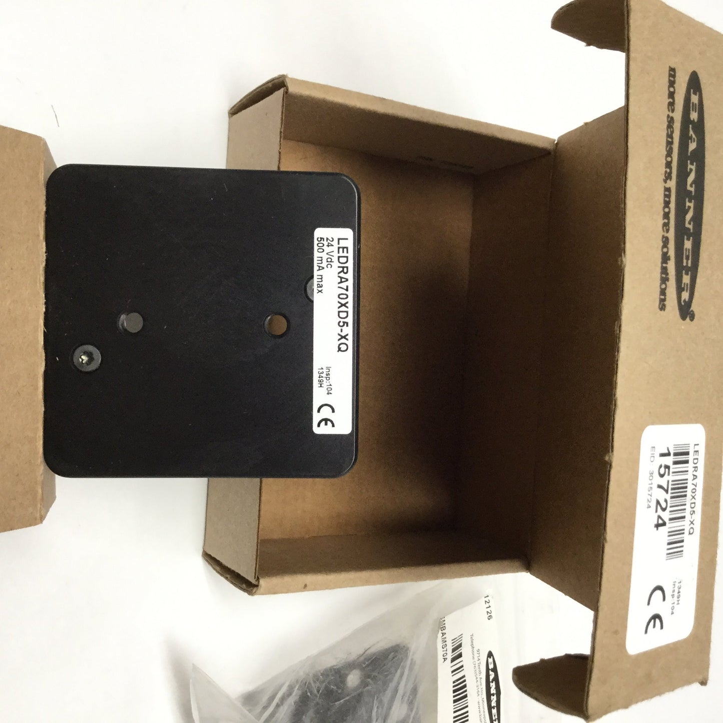 New – Open box Banner LEDRA70XD5-XQ 70mm Machine Vision Area Light High Intensity Red LED 24VDC