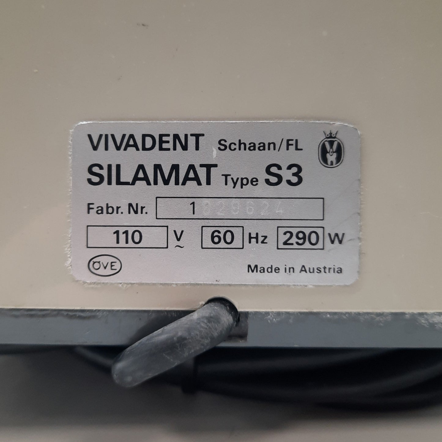 Used Vivadent Silamat S3 Dental Amalgamator Capsule Mixer/Shaker 0-30 Sec 110VAC 60Hz