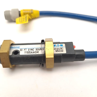 Used Eaton 11155AA04 Photoelectric Sensor 20' Max SSR Output 20-132VAC or 15-30VDC