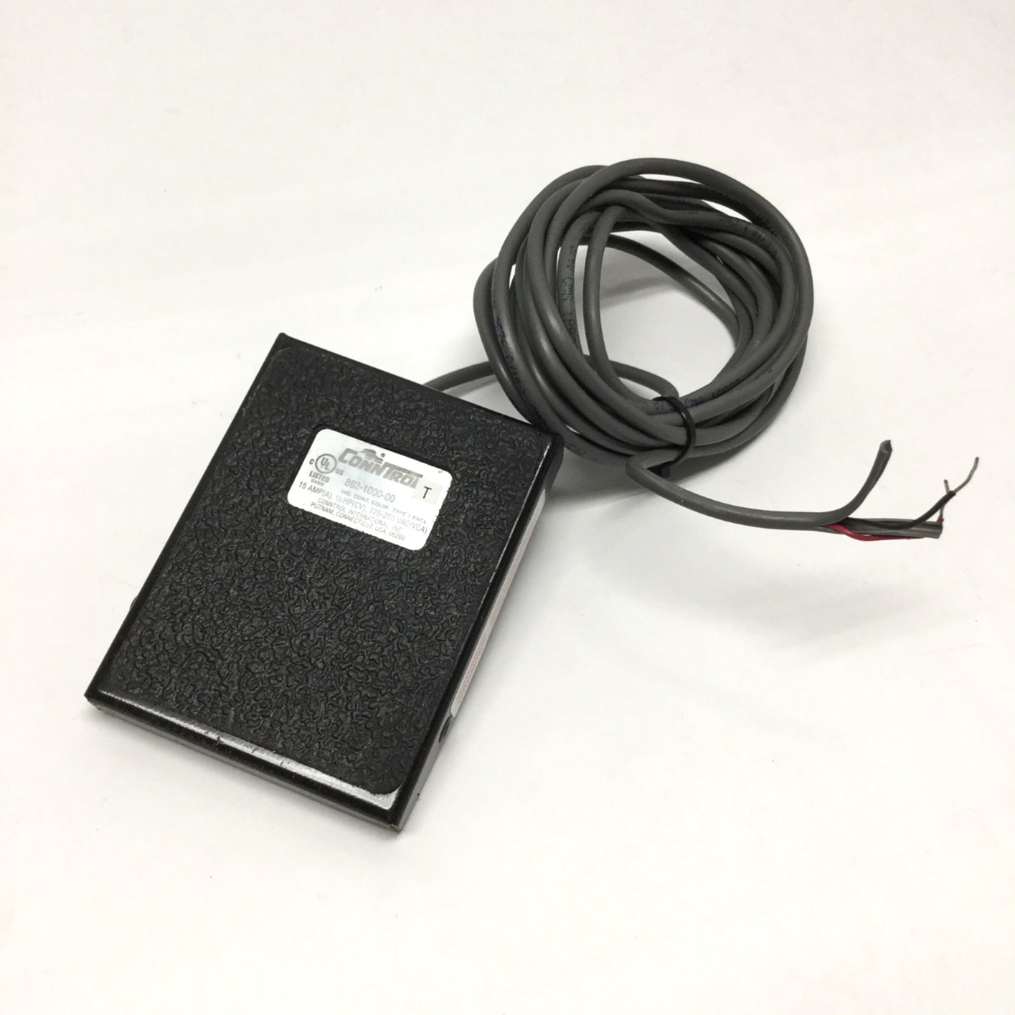 Used ConnTrol International 862-1000-00 Momentary Foot Switch Pedal 125-250VAC 15A