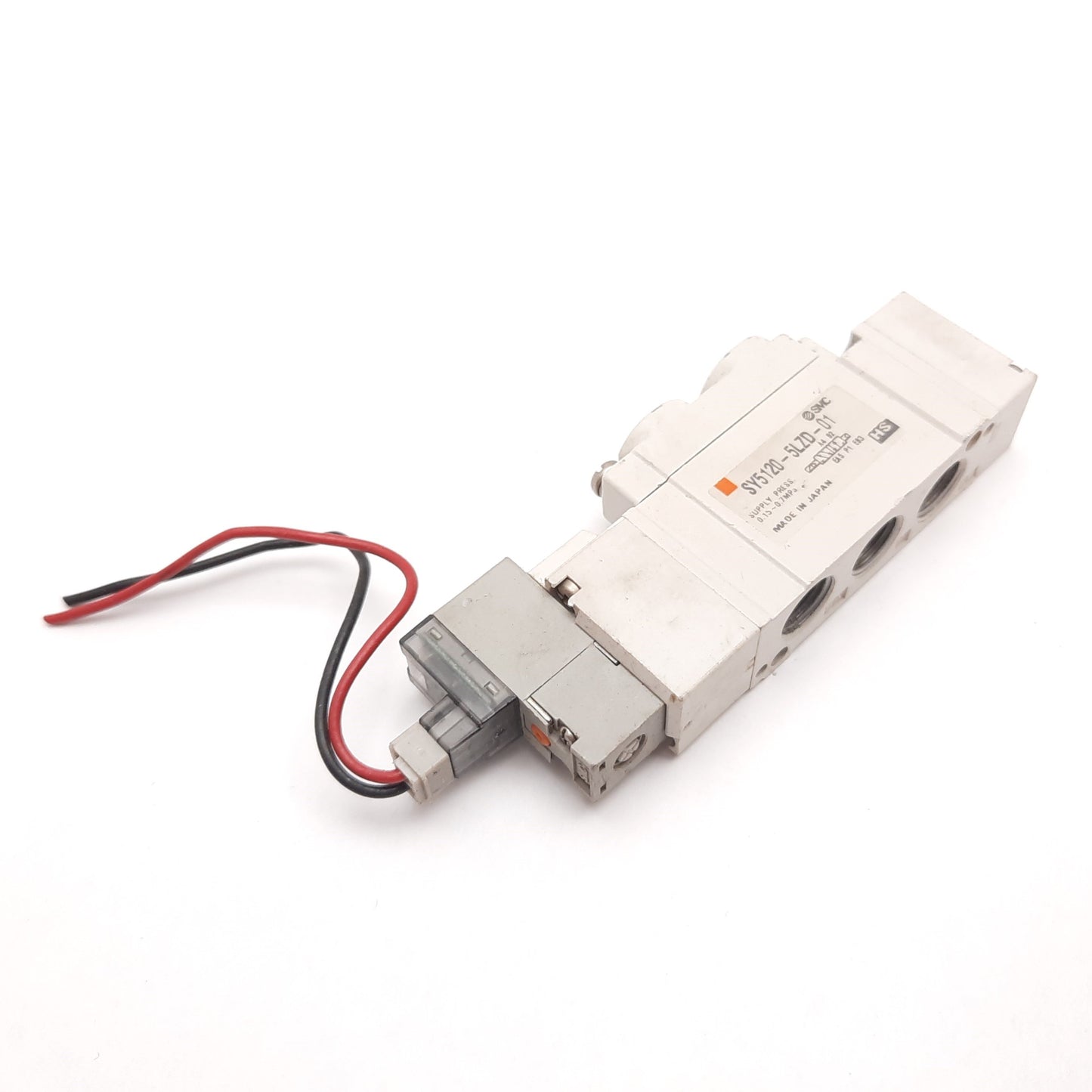 Used SMC SY5120-5LZD-01 Solenoid Valve, 2-Position 5-Port, 24VDC, 0.15-0.7MPa, Rc1/8